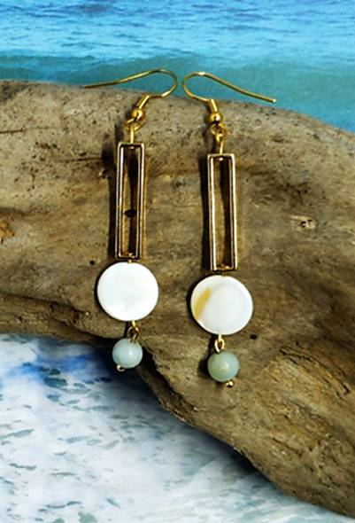 Golden Lagoon Earrings - Image 3