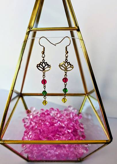 Boucles d’oreilles Fleur de Lotus – Image 4