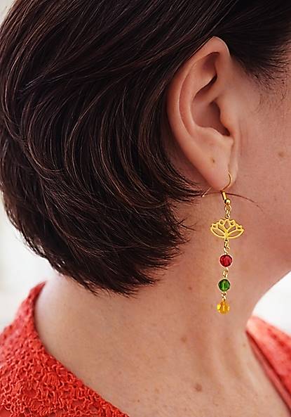 Boucles d’oreilles Fleur de Lotus – Image 3